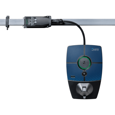 Schienenlösung Ladestation